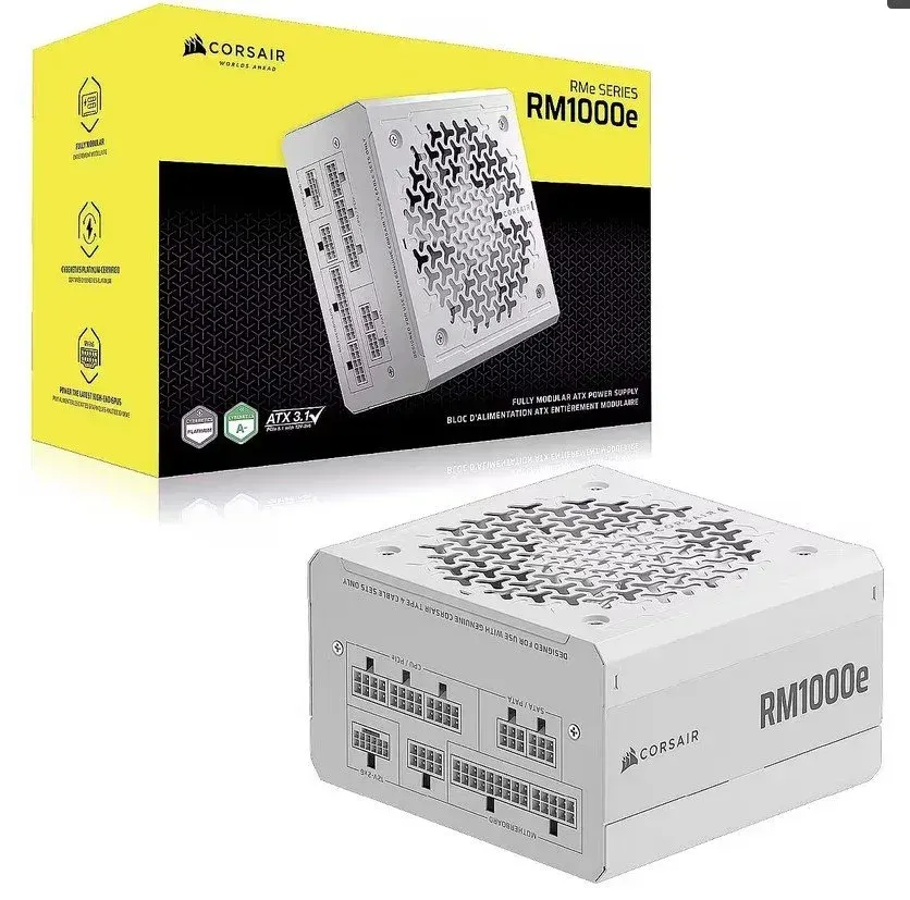 Corsair RMe Series RM1000e 1000W 80+ Gold Fully Modular ATX White Power Supply (UK)